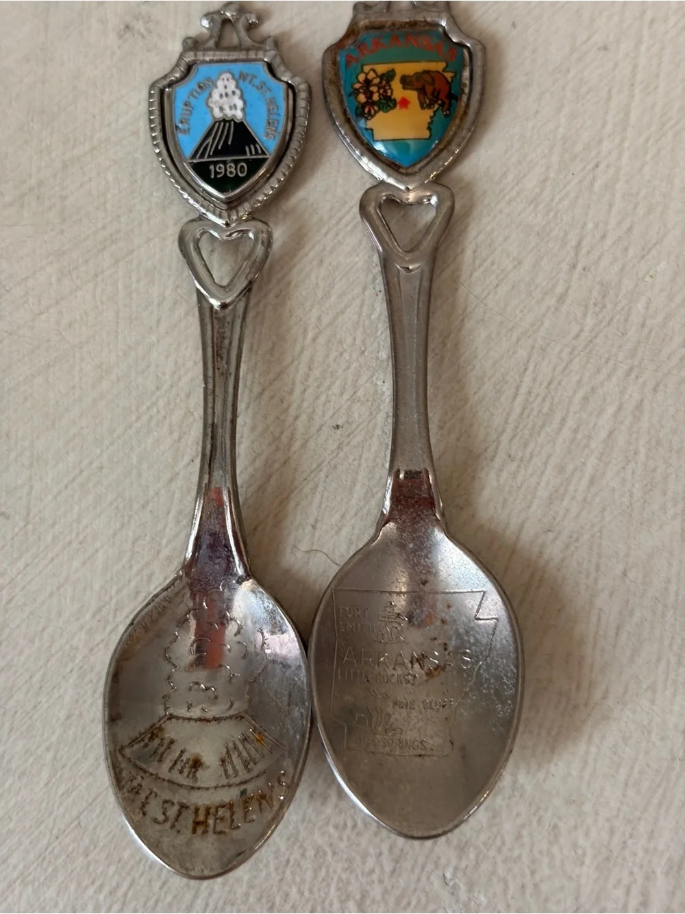 State Souvenir Spoon Vintage Set Of State Enamelled Collectibles-25 In All